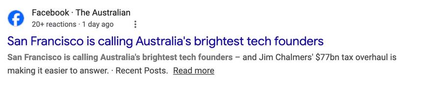 Headline: San Francisco is calling Australia's brightest tech founders